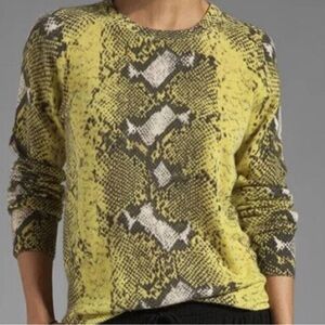 Equipment snakeskin print sweater